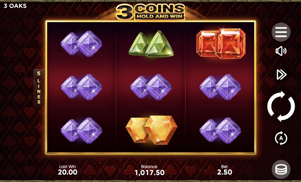 3 coins slot