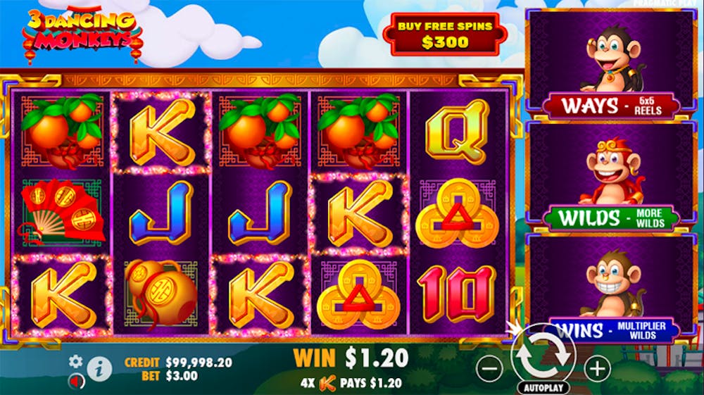3 Dancing Monkeys Slot – RTP, Paylines, Features & Demo Play logo