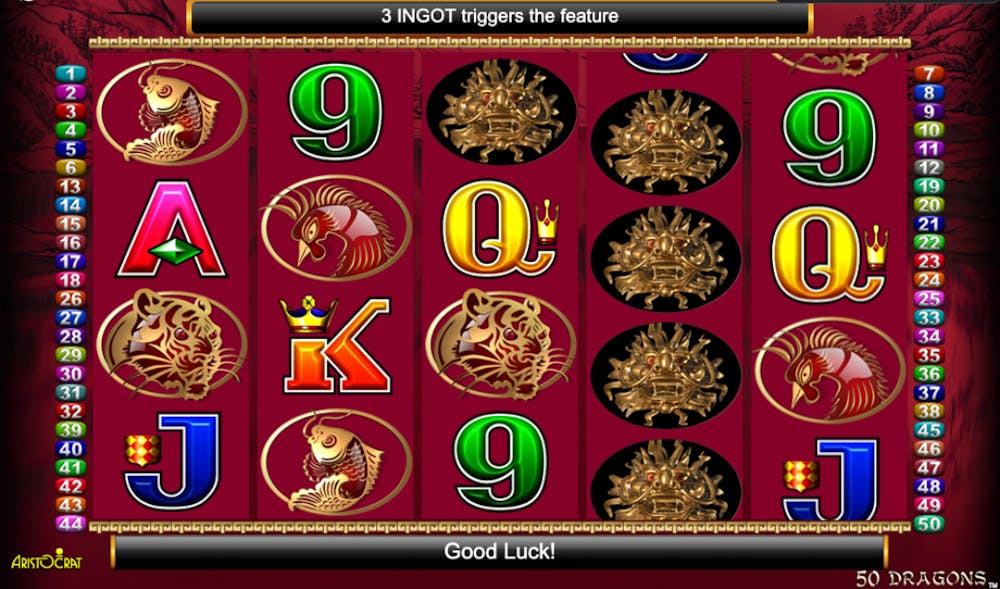 50 dragons online pokie aristocrat