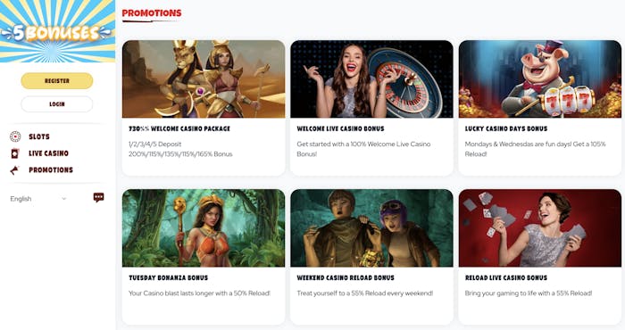 5bonuses sign up bonus