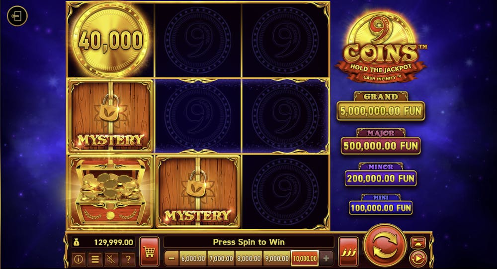 9 coins slot