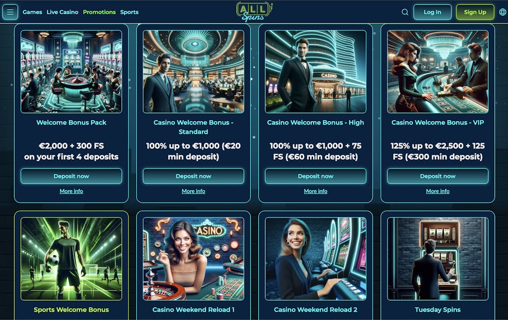 allspins casino sign up bonus