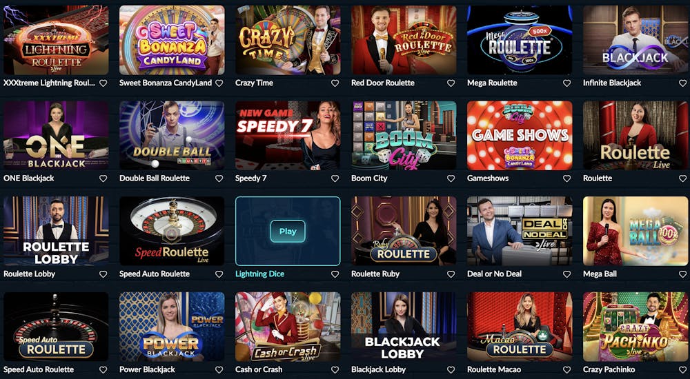 all spins live casino