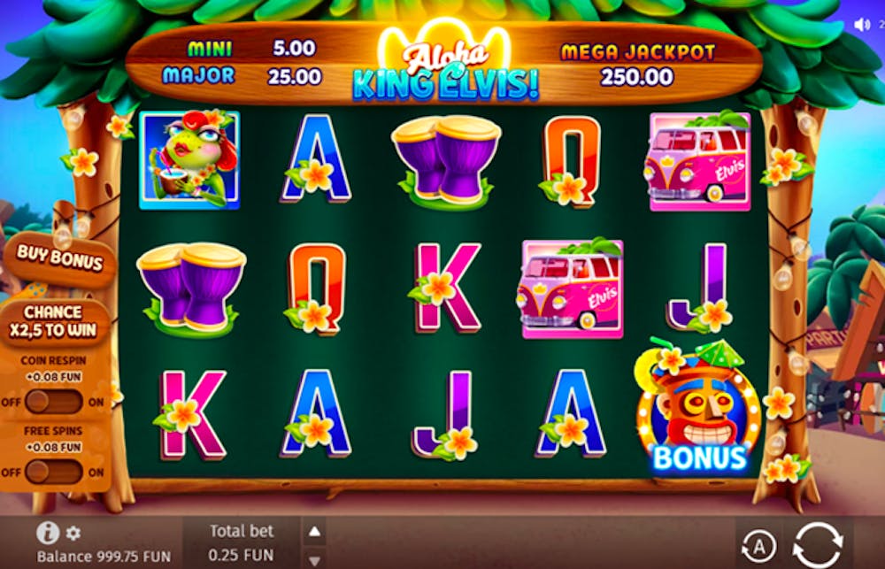 Aloha King Elvis Slot: Paylines, Symbols, RTP &#038; Free Play logo