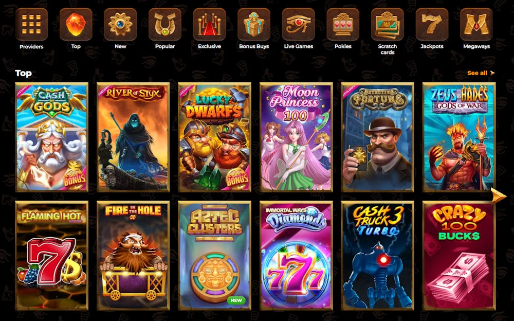 Amunra Casino games