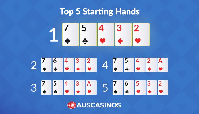 2-7triple draw poker top 5 starting hands