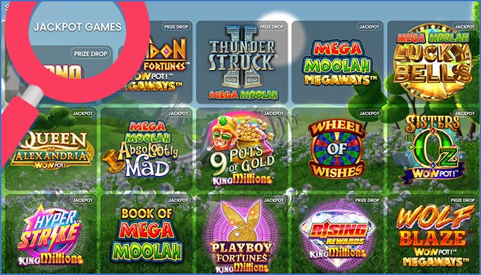 An efficient and accurate search for jackpot games will reveal only that type of game
