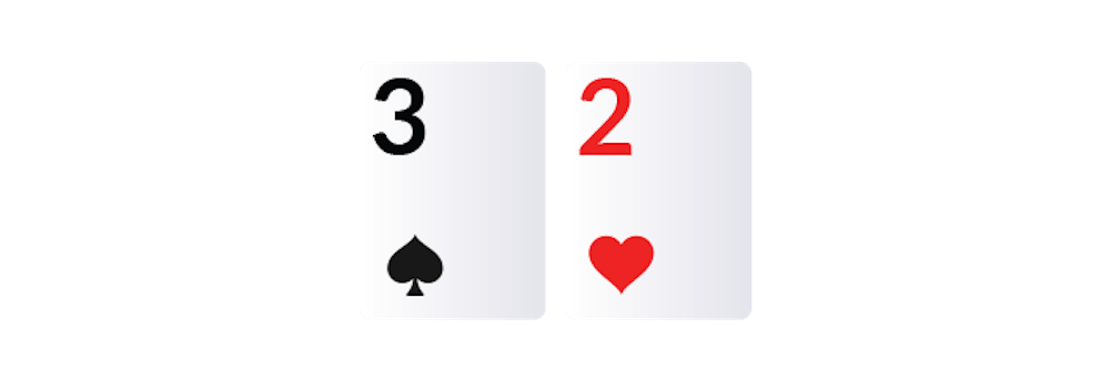 three and two cards