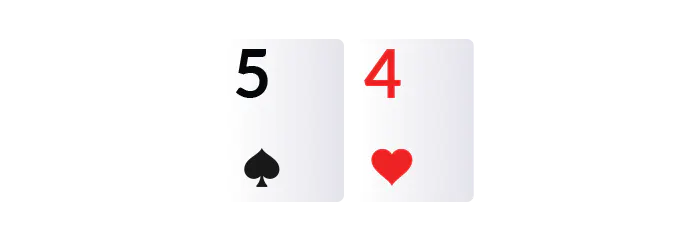 five and four cards