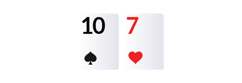 ten and seven cards