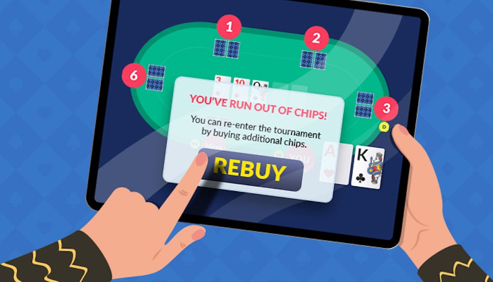 rebuy tournament for poker with rebuy button
