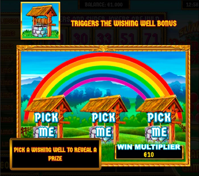 Rainbow Riches Slingo playing board