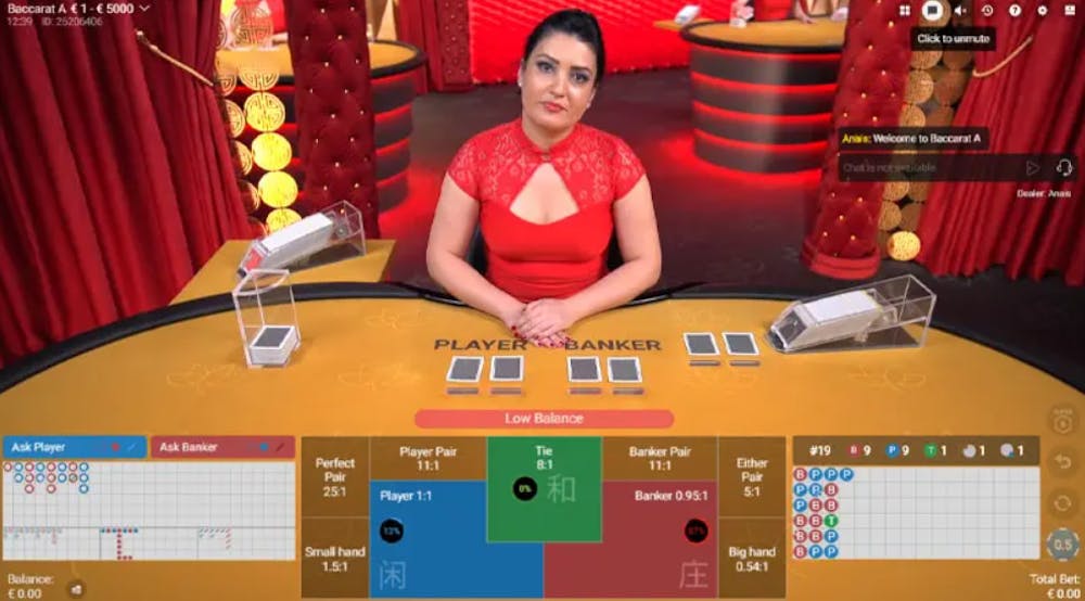 live baccarat dealer