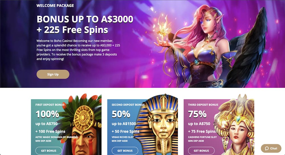 boho casino sign up bonus