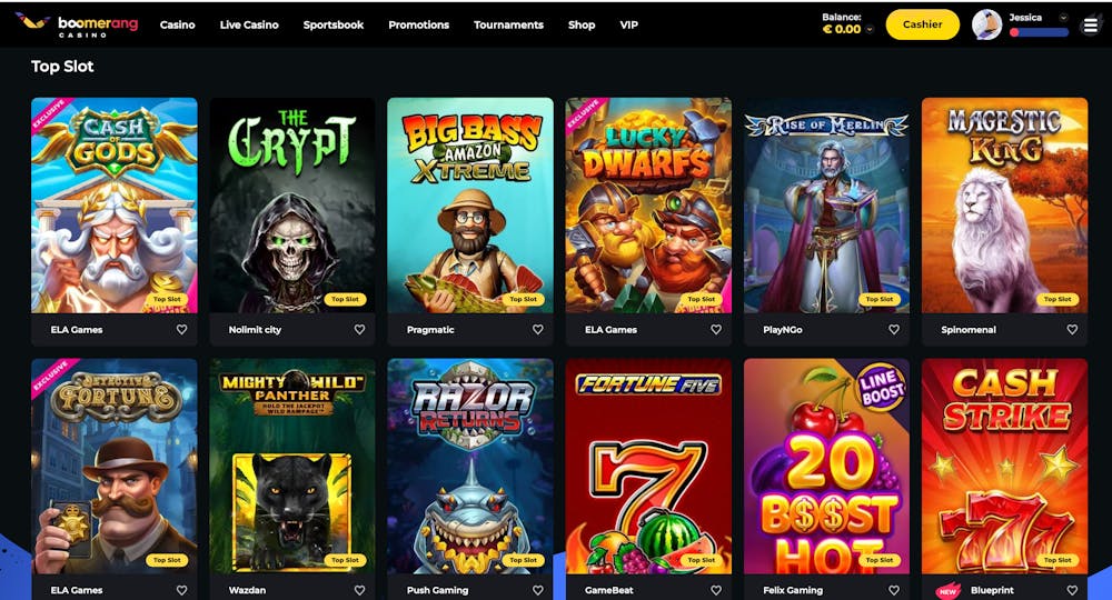 boomerang casino slot games