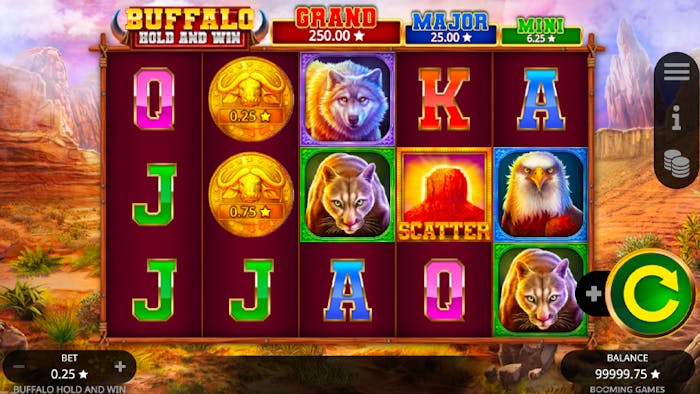 buffalo hold and win stacked wilds feature