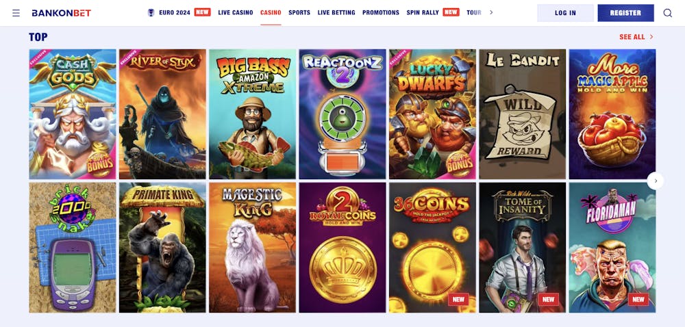 bankonbet casino games