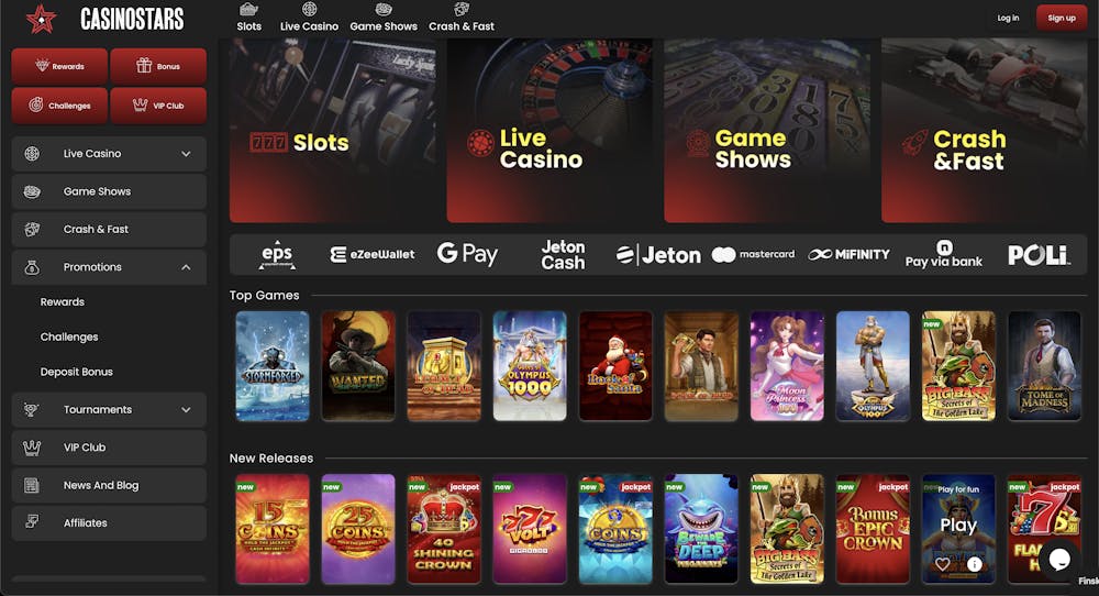 casinostars home page