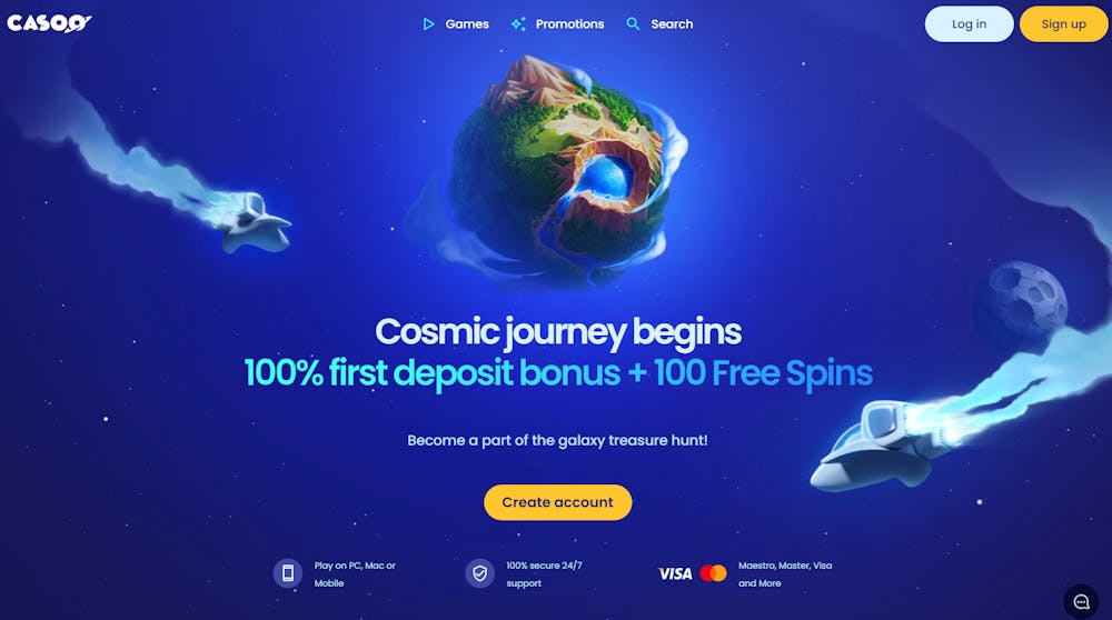 Casoo Casino homepage