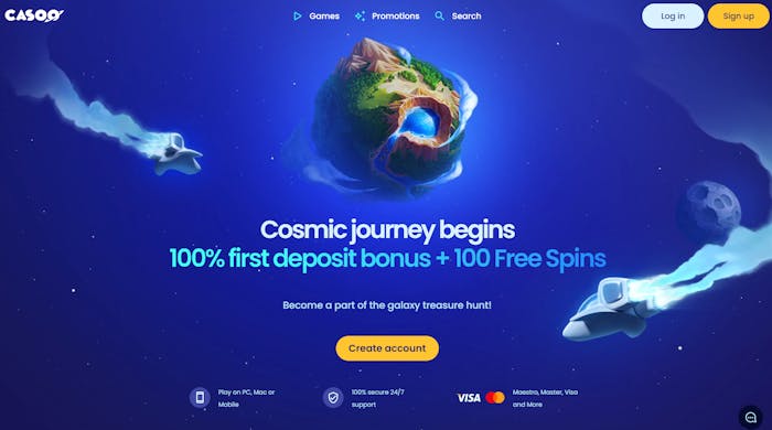 Casoo Casino homepage