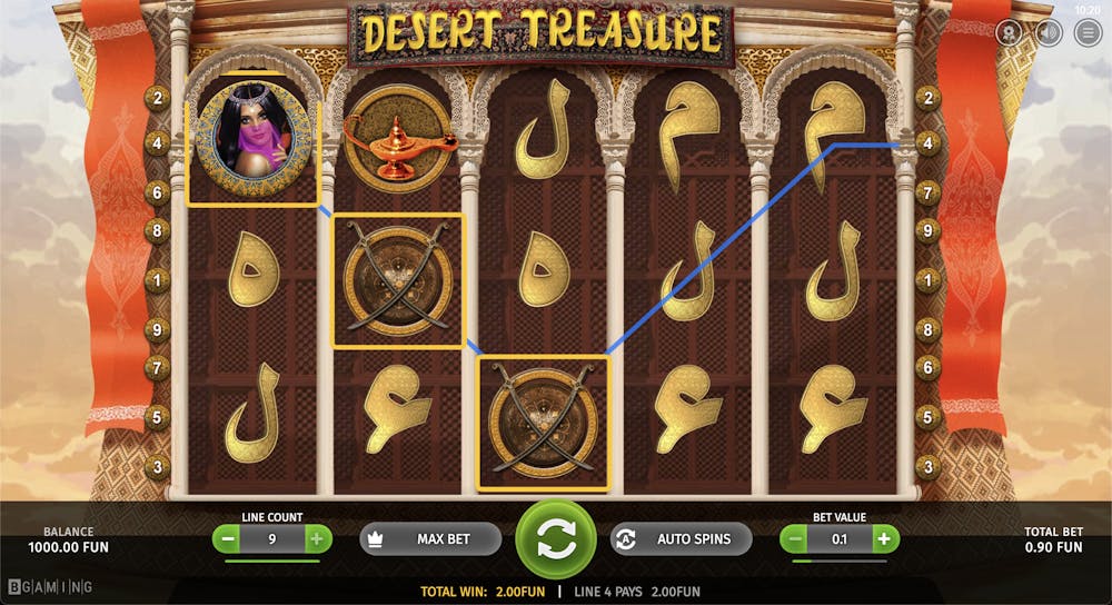 Desert Treasure Slot: Paylines, Symbols, RTP &#038; Free Play logo