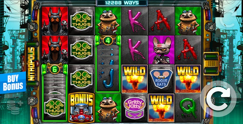 Nitropolis Slot: RTP, Paylines, Features &#038; Free Play logo