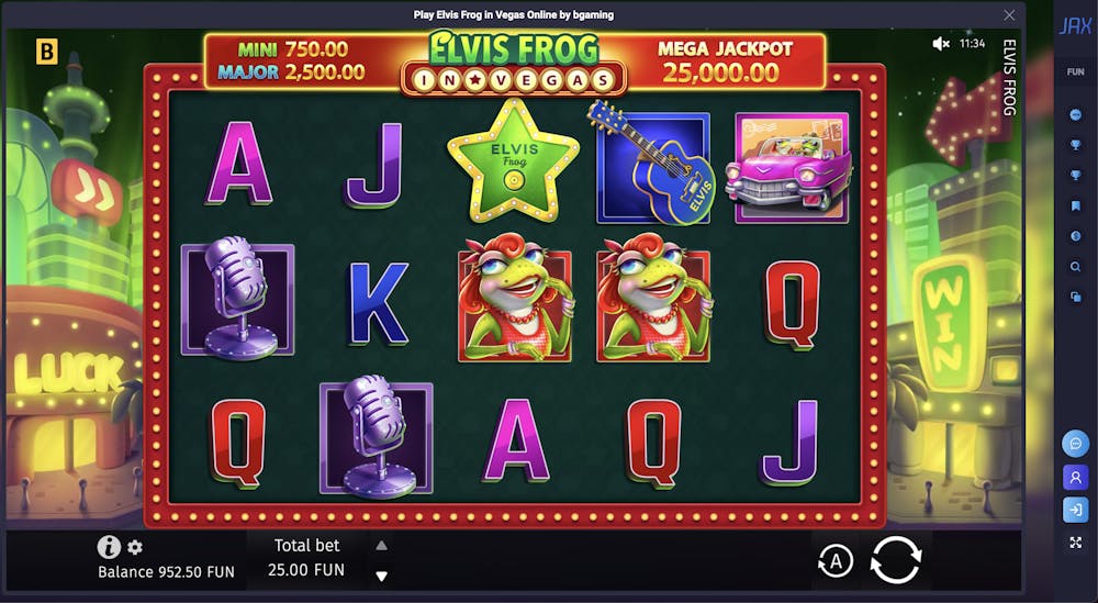 elvis frog in vegas slot