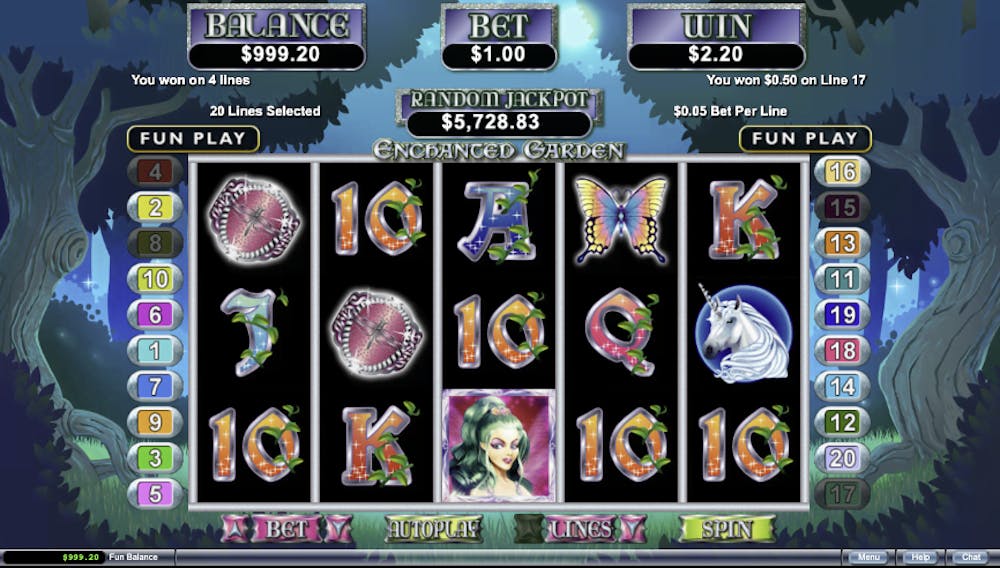 enchanted garden slot