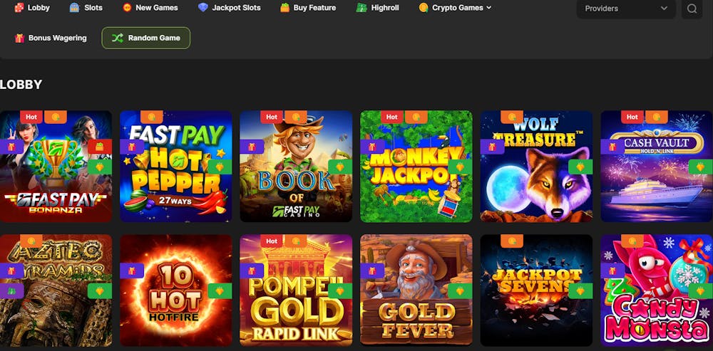 fastpay casino games