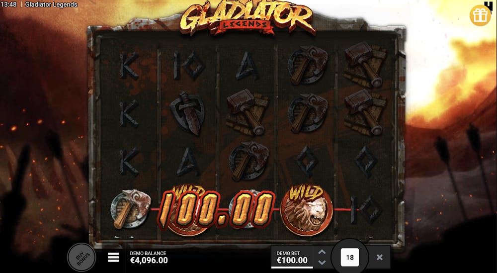 gladiator legends slot paylines