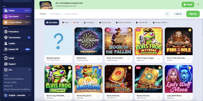 goodman casino pokies