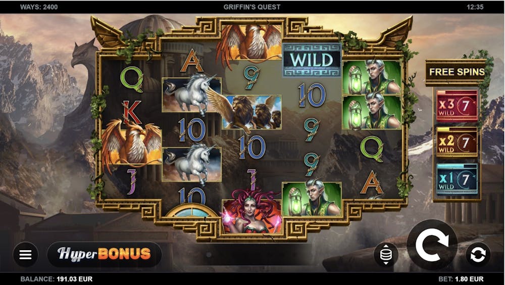 Griffin's Quest is an online pokie offering high-risk and high-rewards.