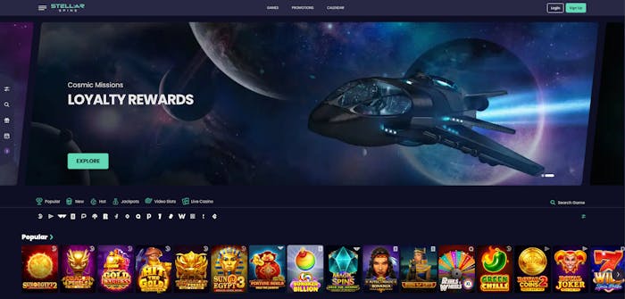 stellar spins home page