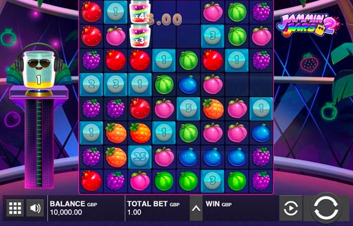 jammin jars grid style pokie reel