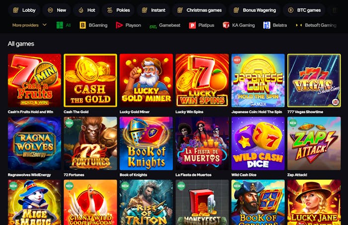 Katsubet Casino games selection