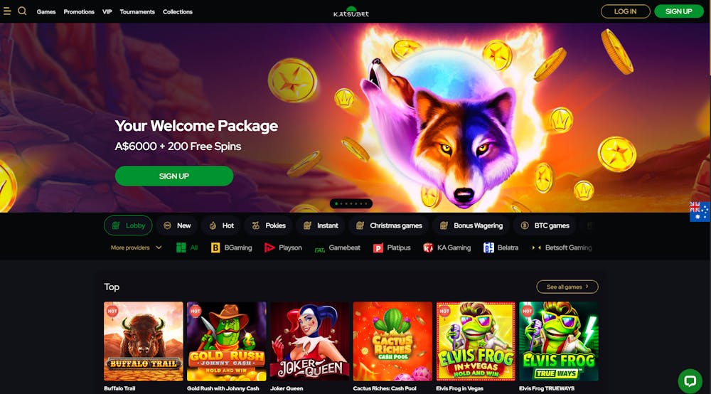 Katsubet Casino homepage