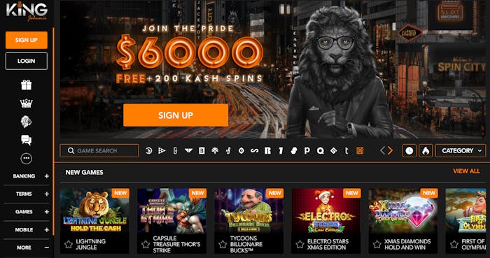 king johnnie casino home page