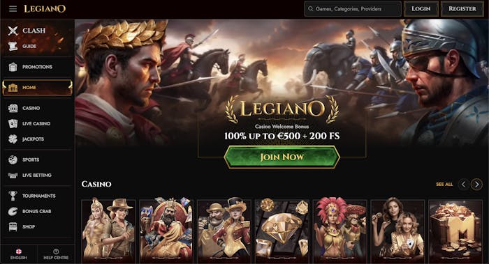 legiano casino home page