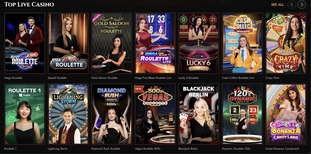 legiano live casino games