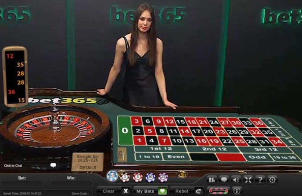 live dealer roulette table