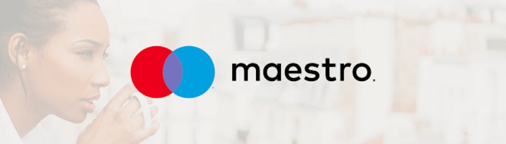 Official Maestro logo - a popular online casino payment method