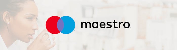 Official Maestro logo - a popular online casino payment method