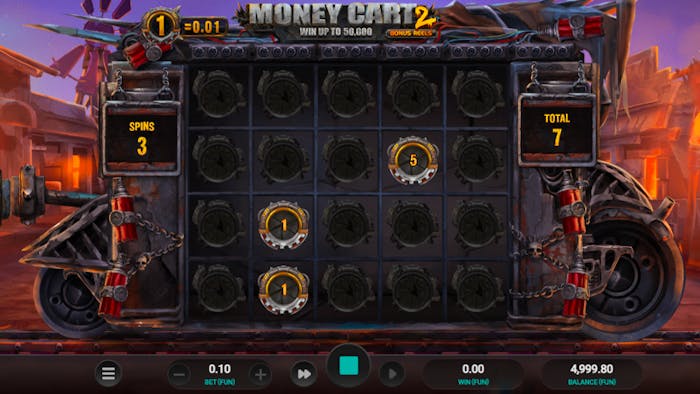 money cart 2 hold and spin feature