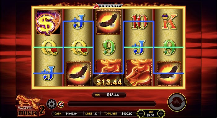 mustang money 2 paylines