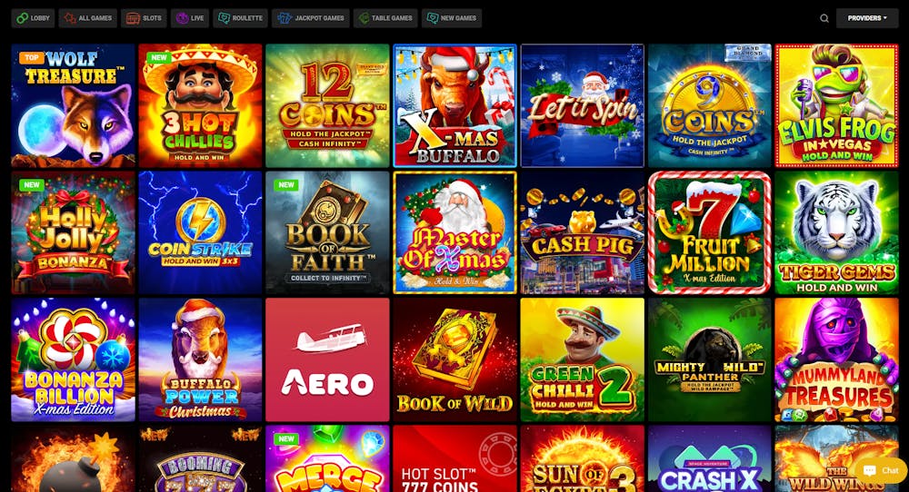 Olympia Casino games selection