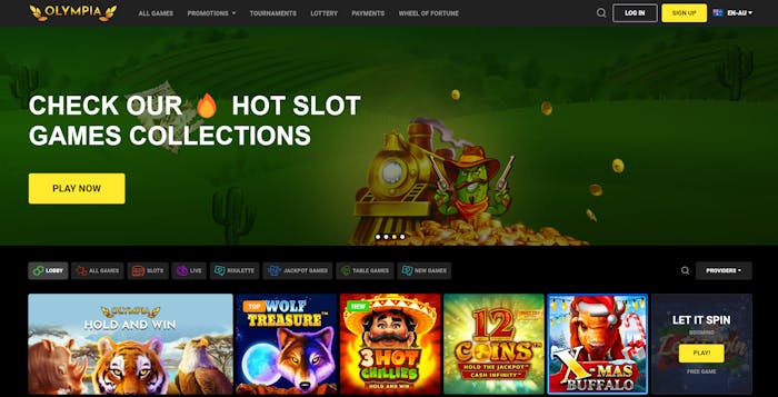 Olympia Casino homepage