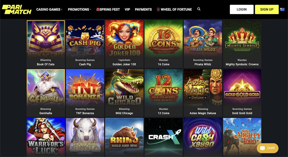 parimatch casino games