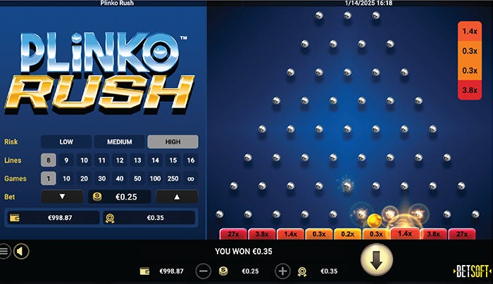 Plinko Rush by Betsoft