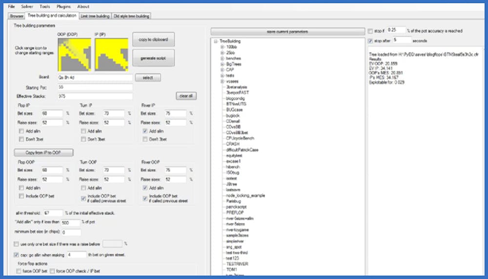 poker solver inputs