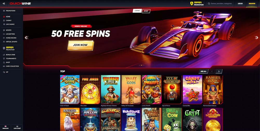 quickwin casino home page